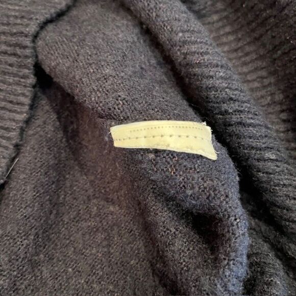 MINKPINK Stripe Me Up Sweater Dress Mini Puff Sleeve Navy Gray Pink Oversized XS - Picture 6 of 10